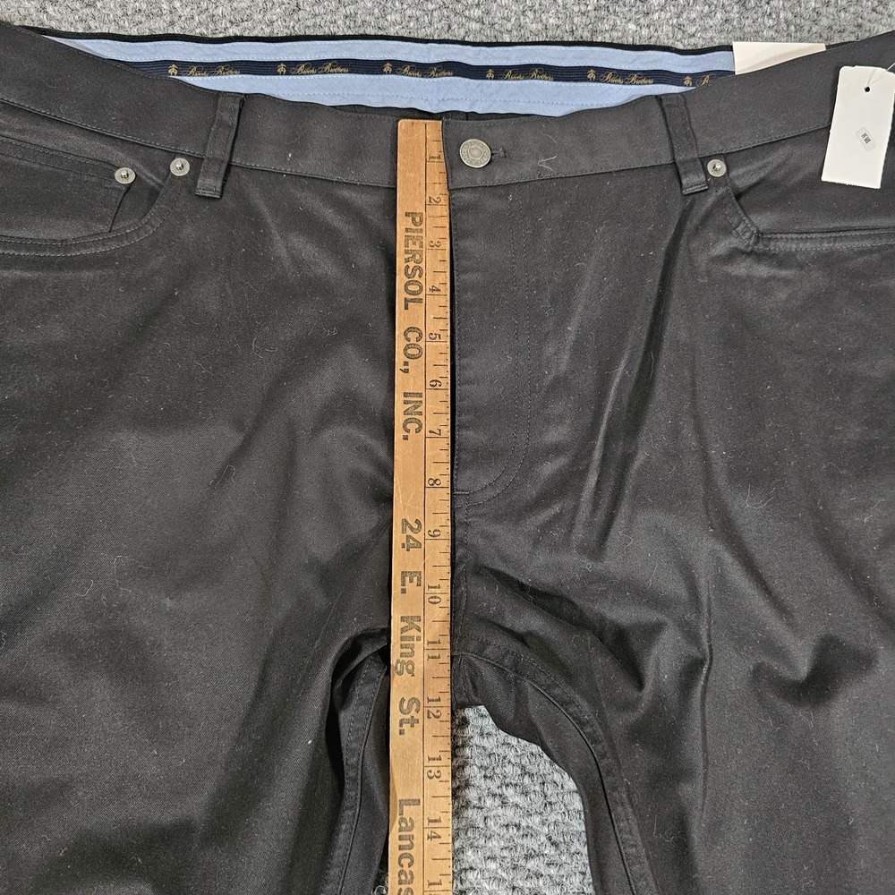 NWT Brooks Brothers Mens Pants Black 42x30 Advantage Chino Stretch Clark Fit - Picture 4 of 6